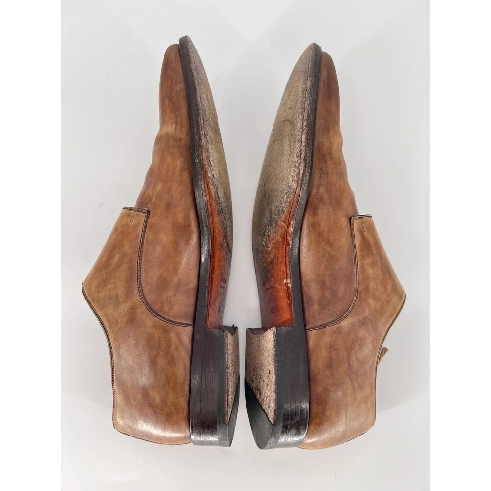 Magnanni Miro Double Monk Strap Mens 12M Brown Leather Oxford Shoes Dress #13274